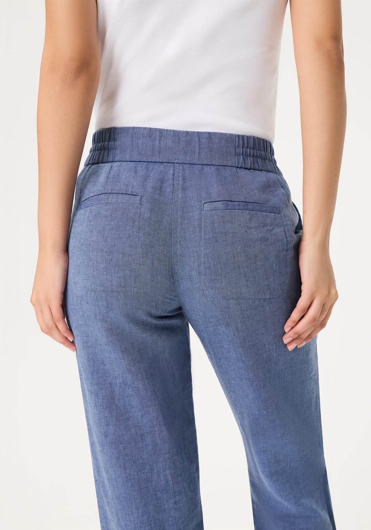 Cotton-Linen Blend Cropped Pant