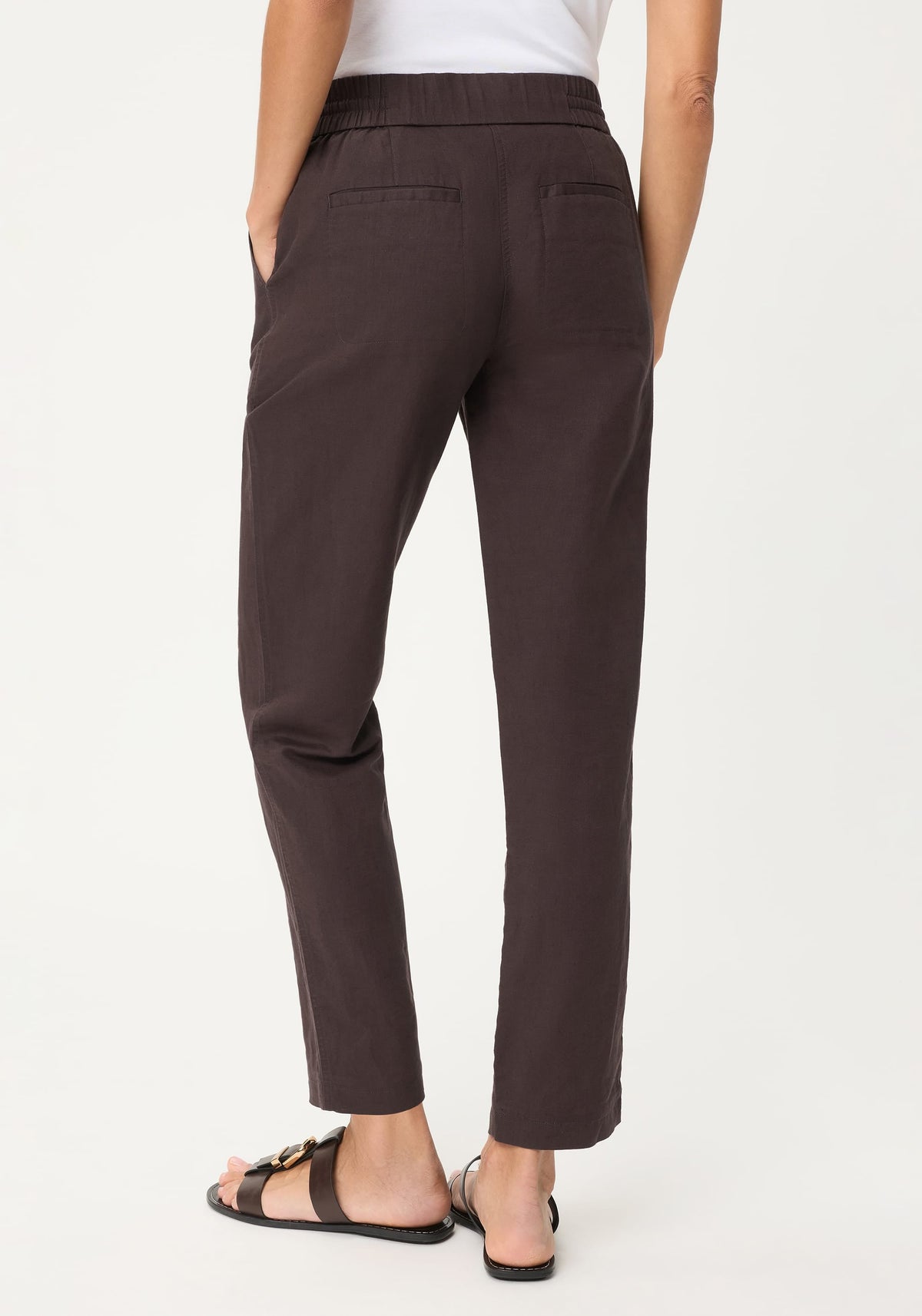 Cotton-Linen Blend Cropped Pant