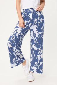 Abstract Floral Jersey Cropped Pant