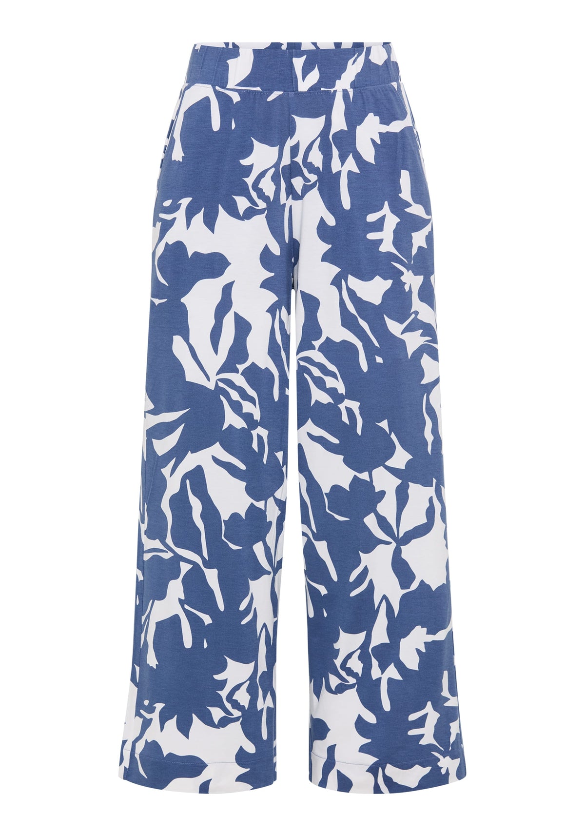 Pantalon court en jersey à motif floral