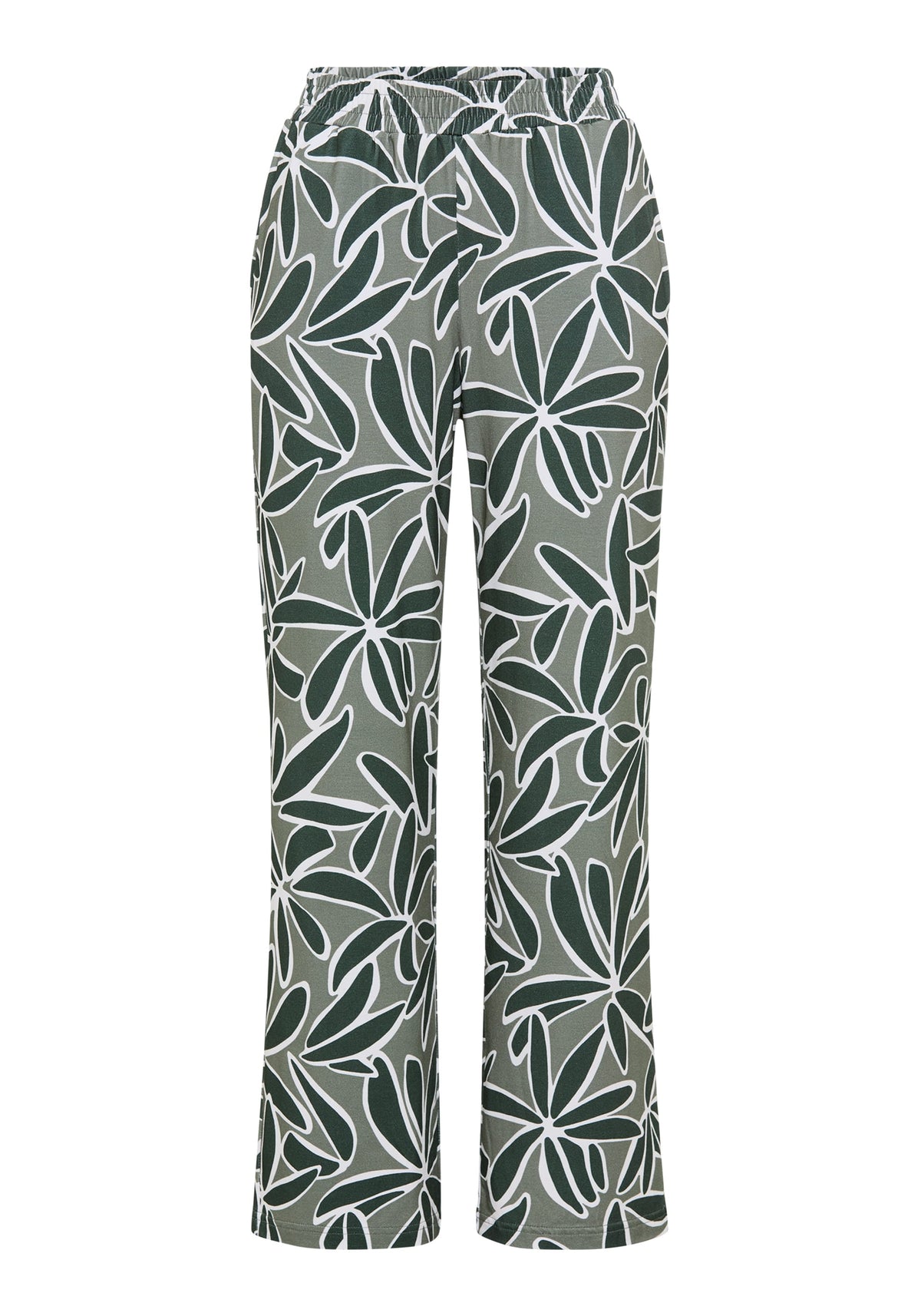 Pantalon court à motif de feuilles, à enfiler