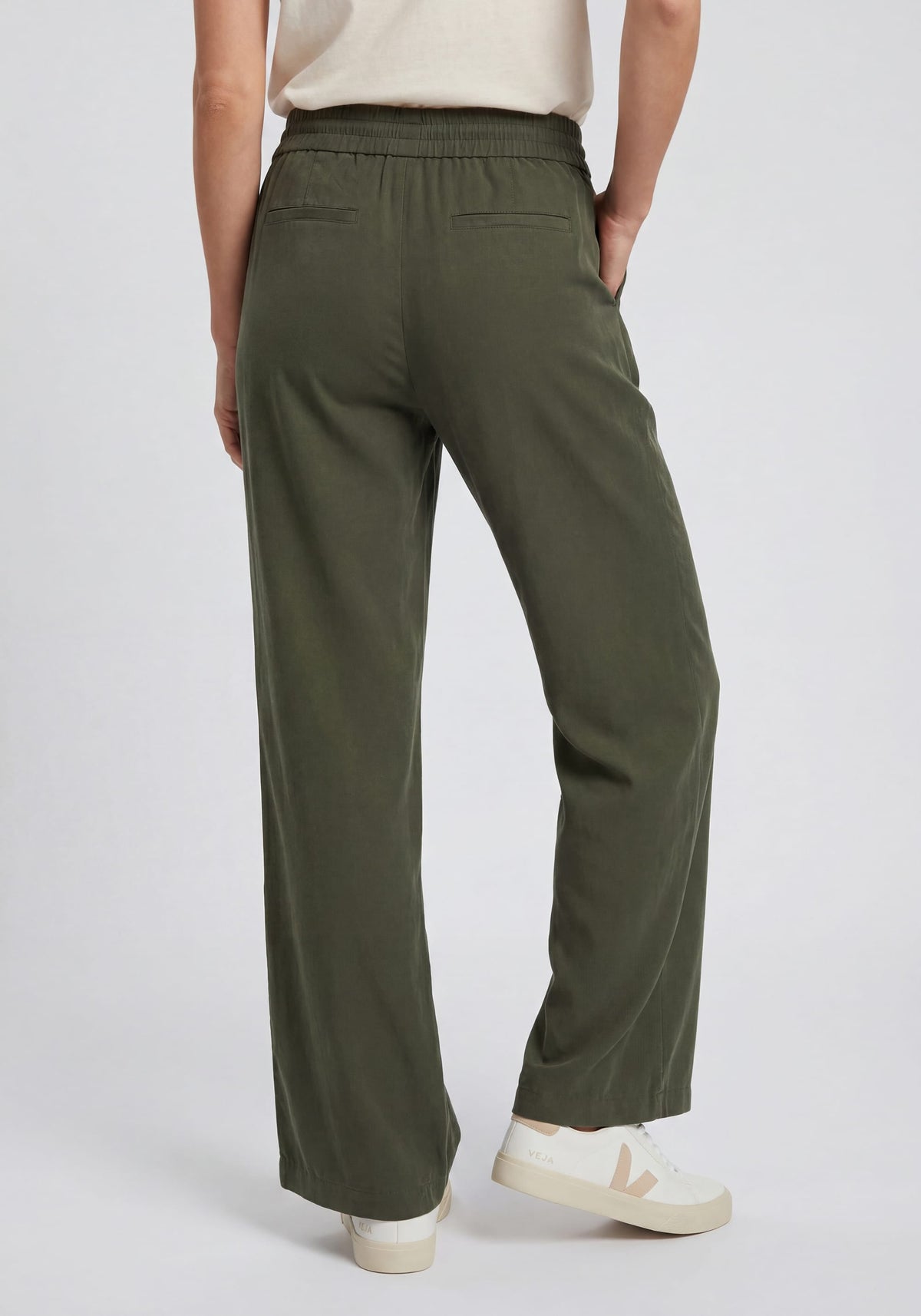 Twill Drawstring Waist Pant