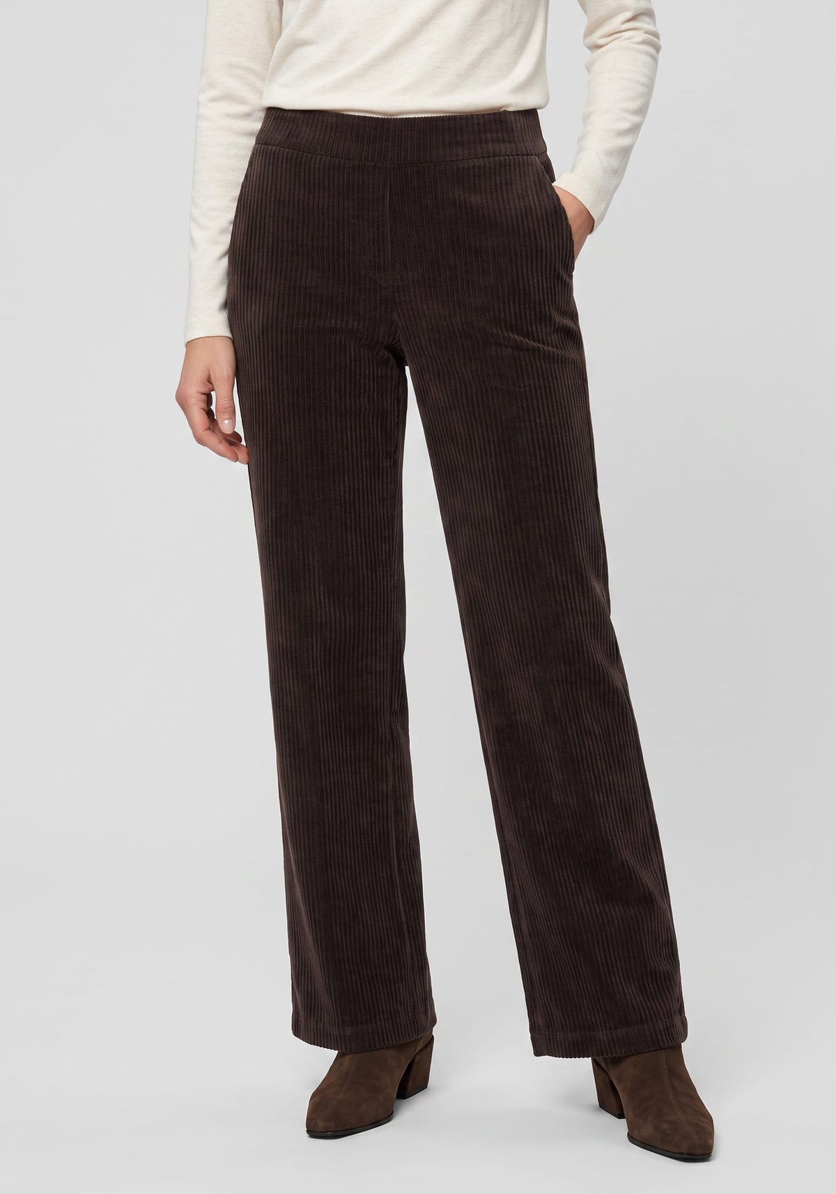 Pantalon en velours côtelé à enfiler