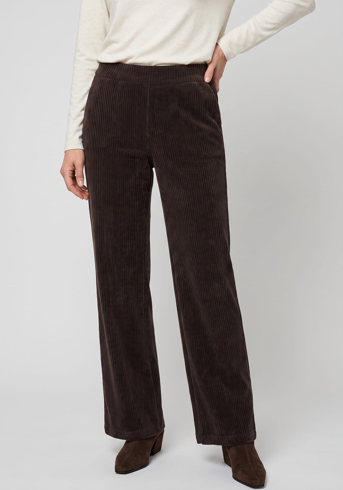 Pantalon en velours côtelé à enfiler