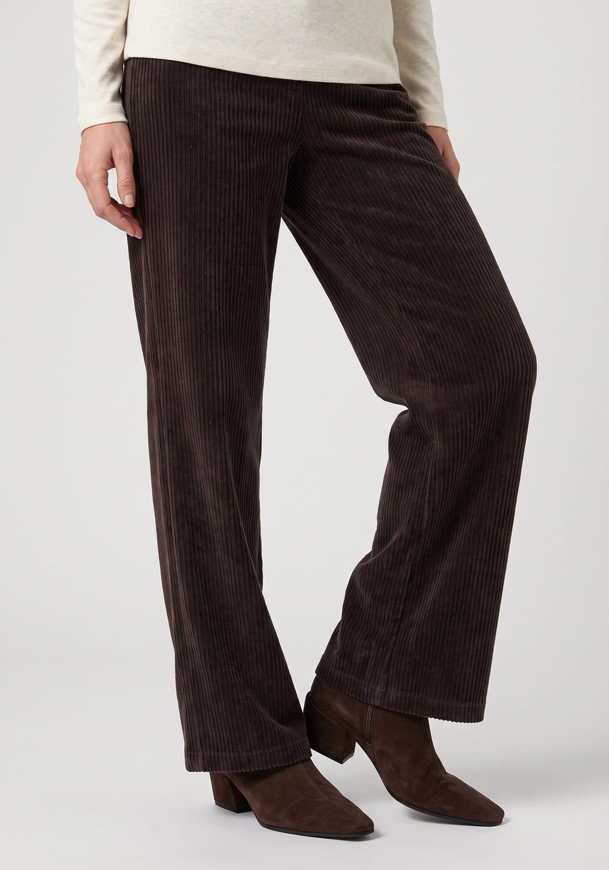 Pantalon en velours côtelé à enfiler