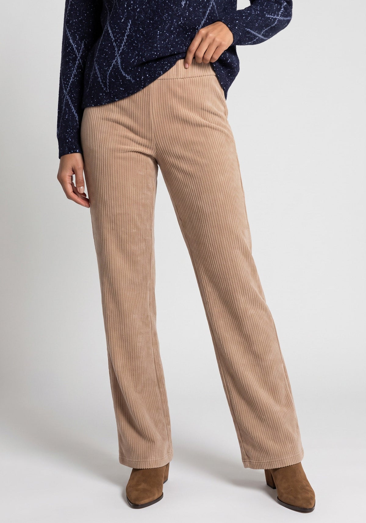 Pantalon en velours côtelé à enfiler
