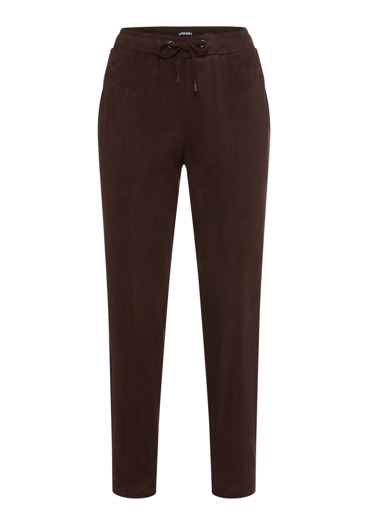 Pantalon à cordon de serrage en simili-suède