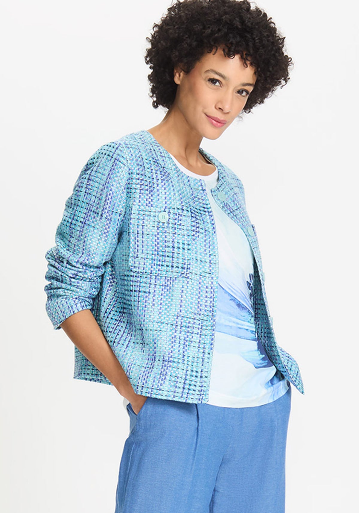 Cropped Tweed Jacket