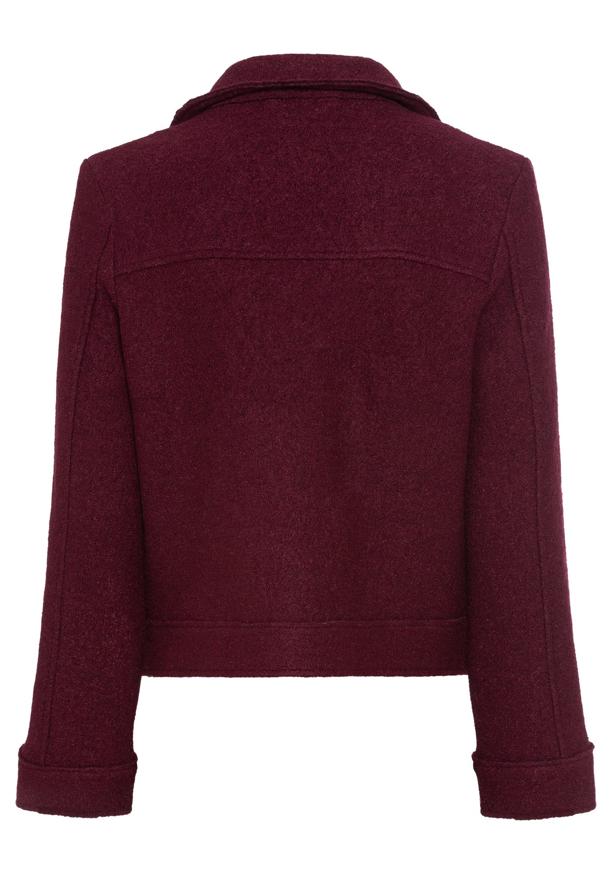 Double Breasted Boiled Wool Jacket