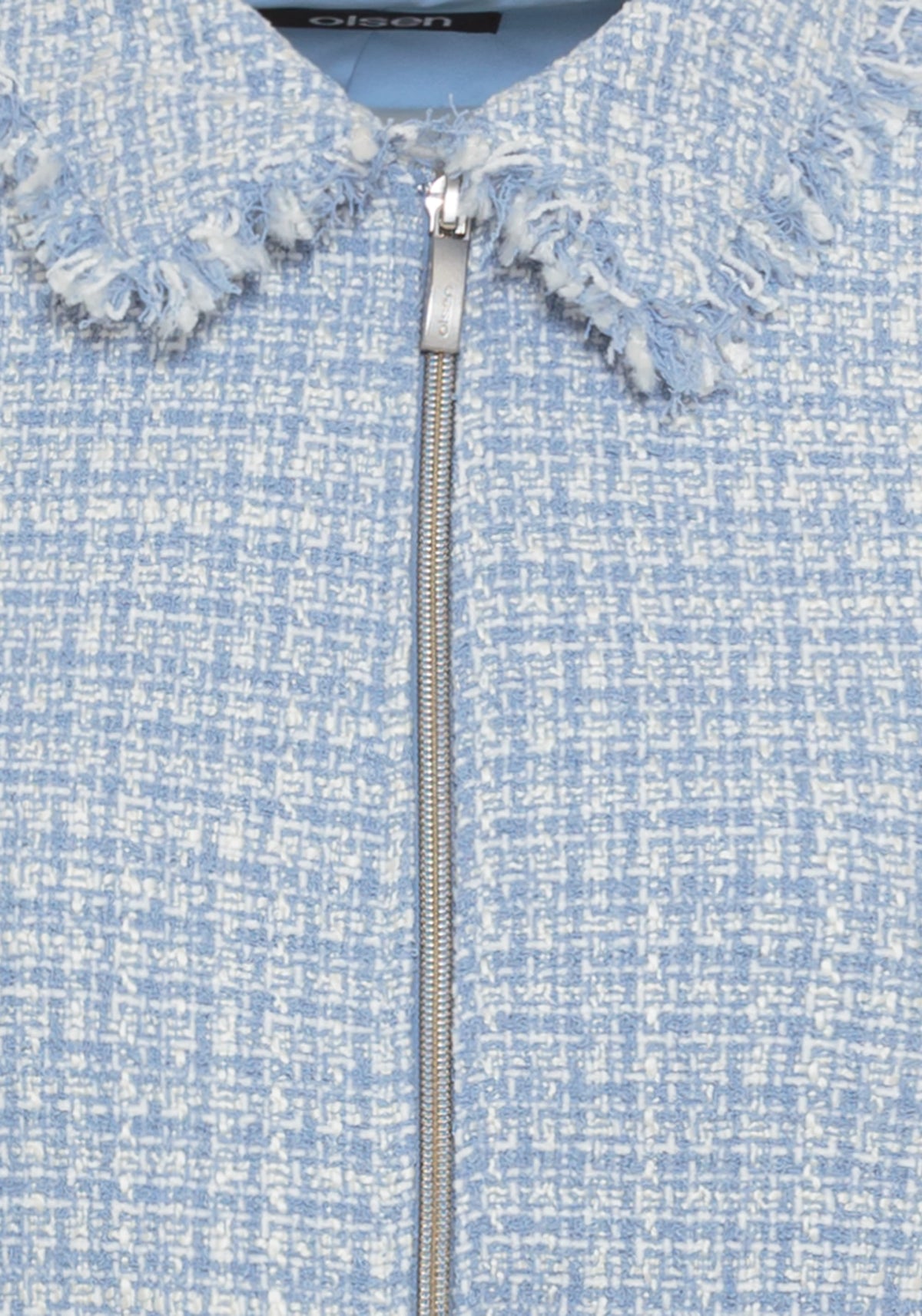 Zip Front Tweed Jacket