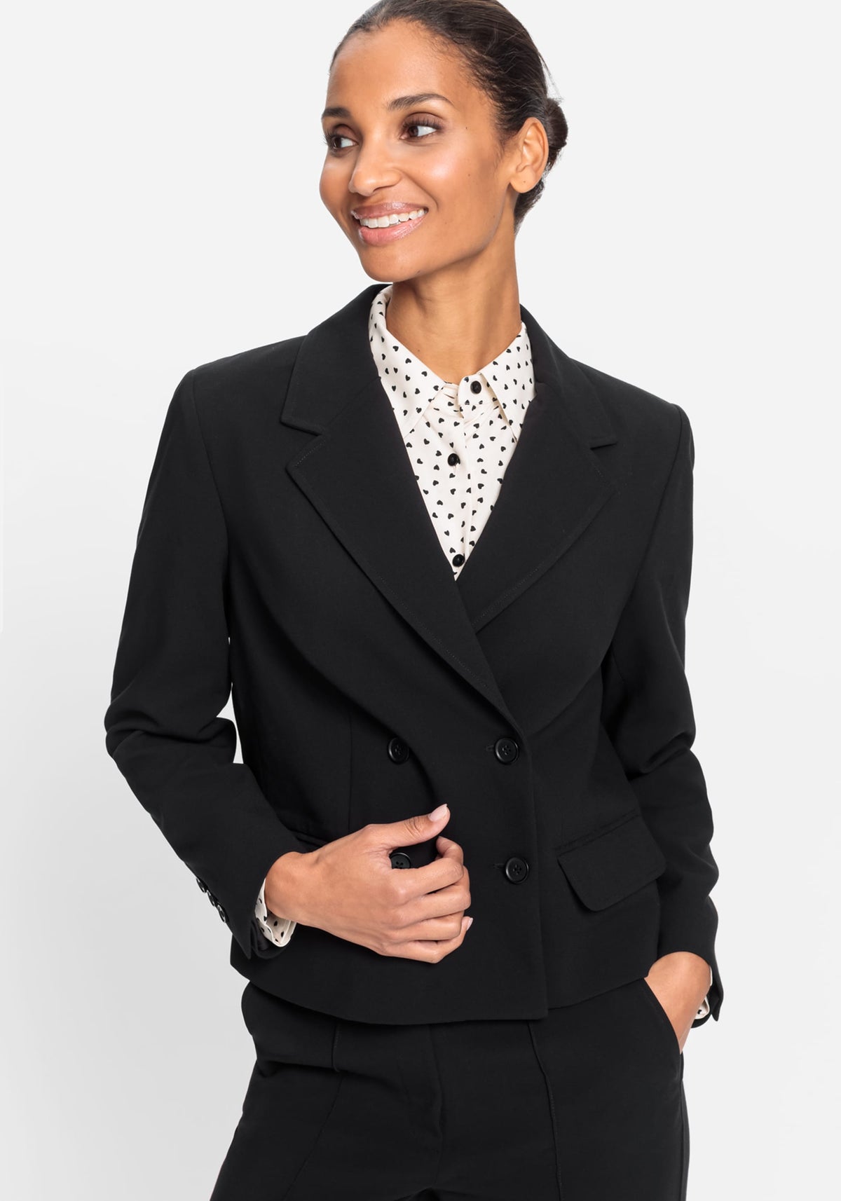 Cropped Double Breasted Blazer