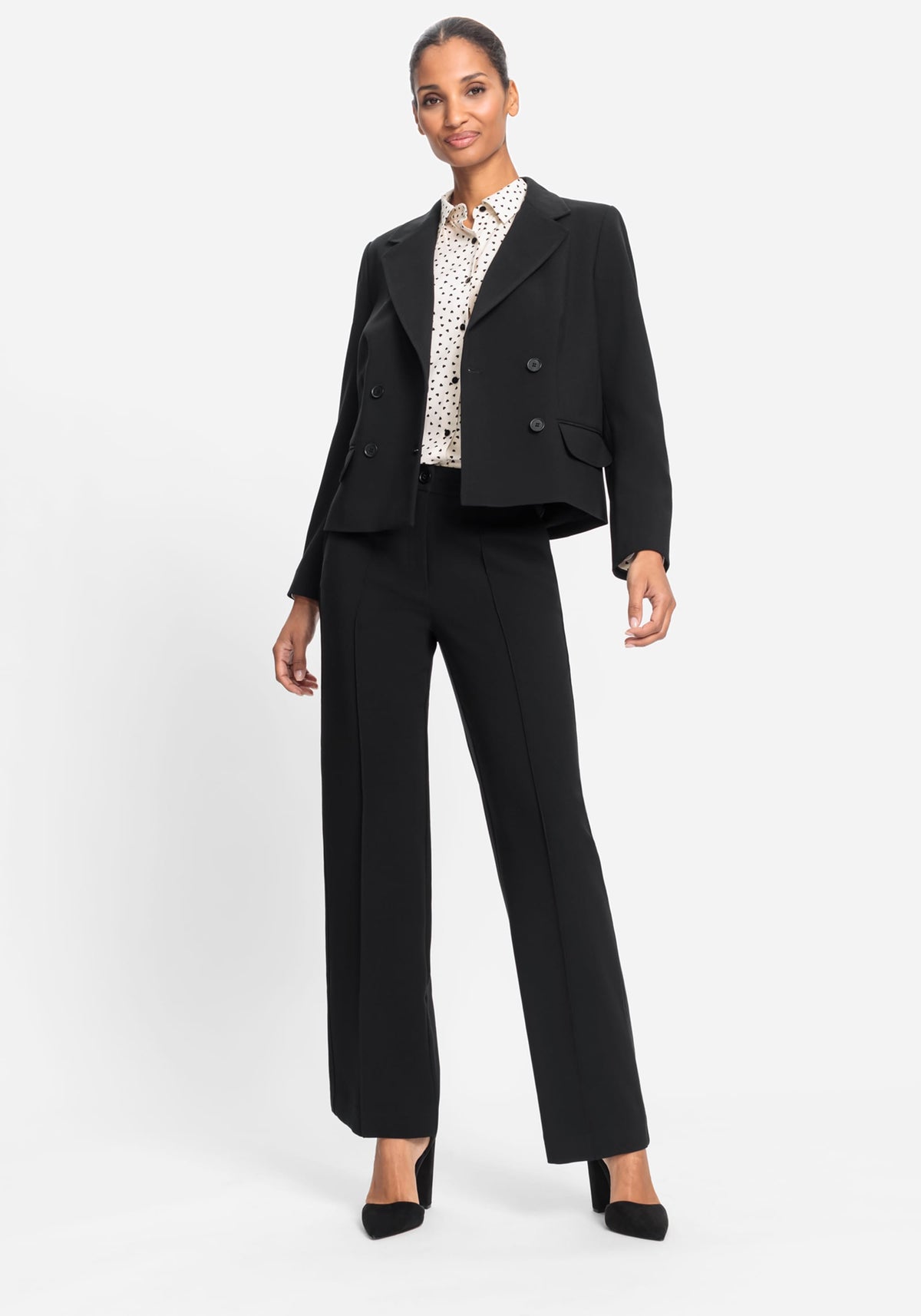Cropped Double Breasted Blazer