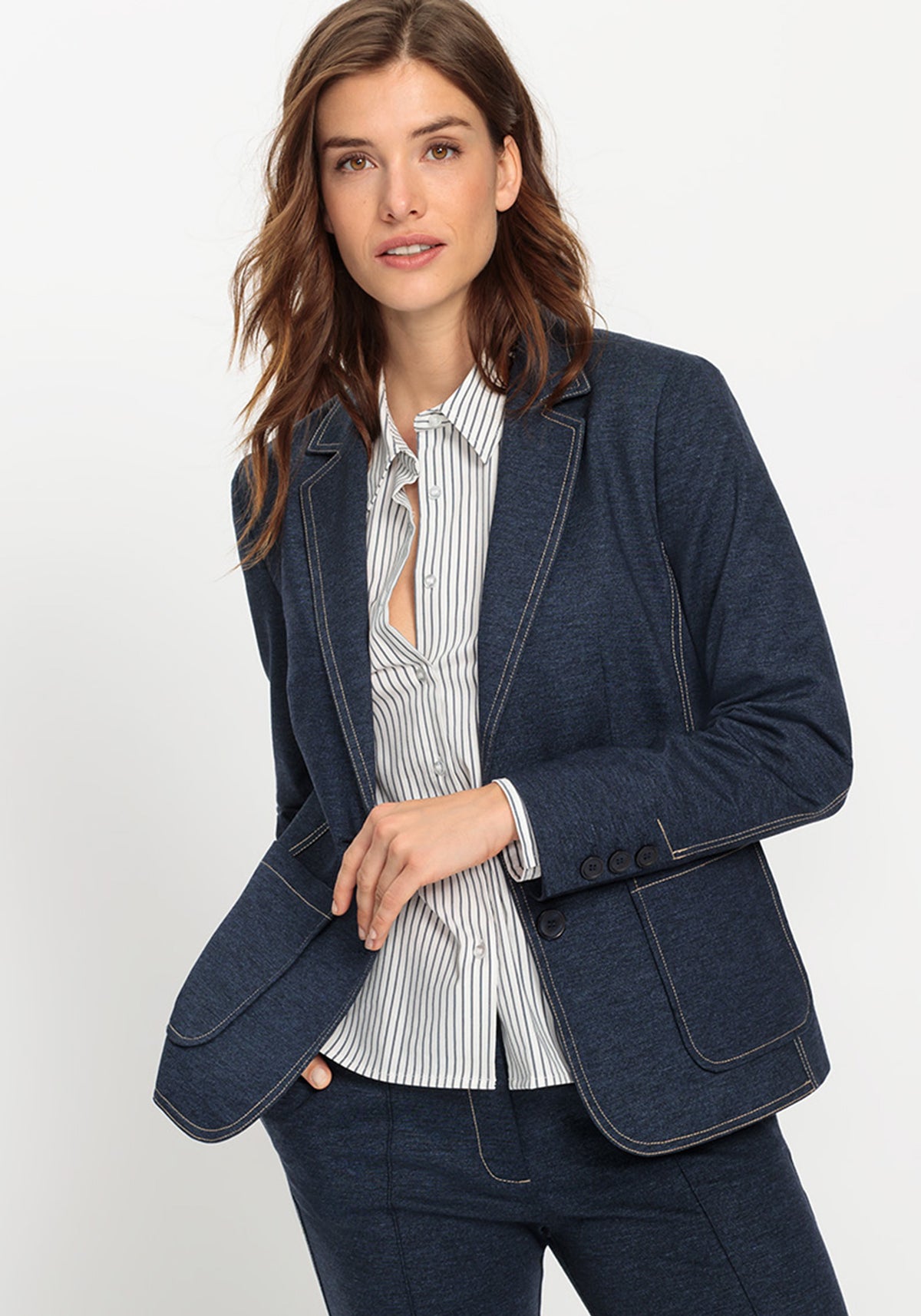 Denim Look Jersey Blazer