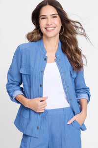 Collarless Safari Jacket