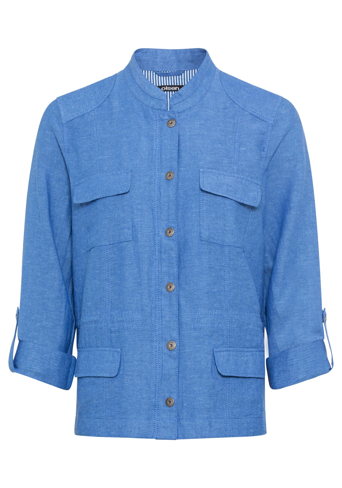 Collarless Safari Jacket