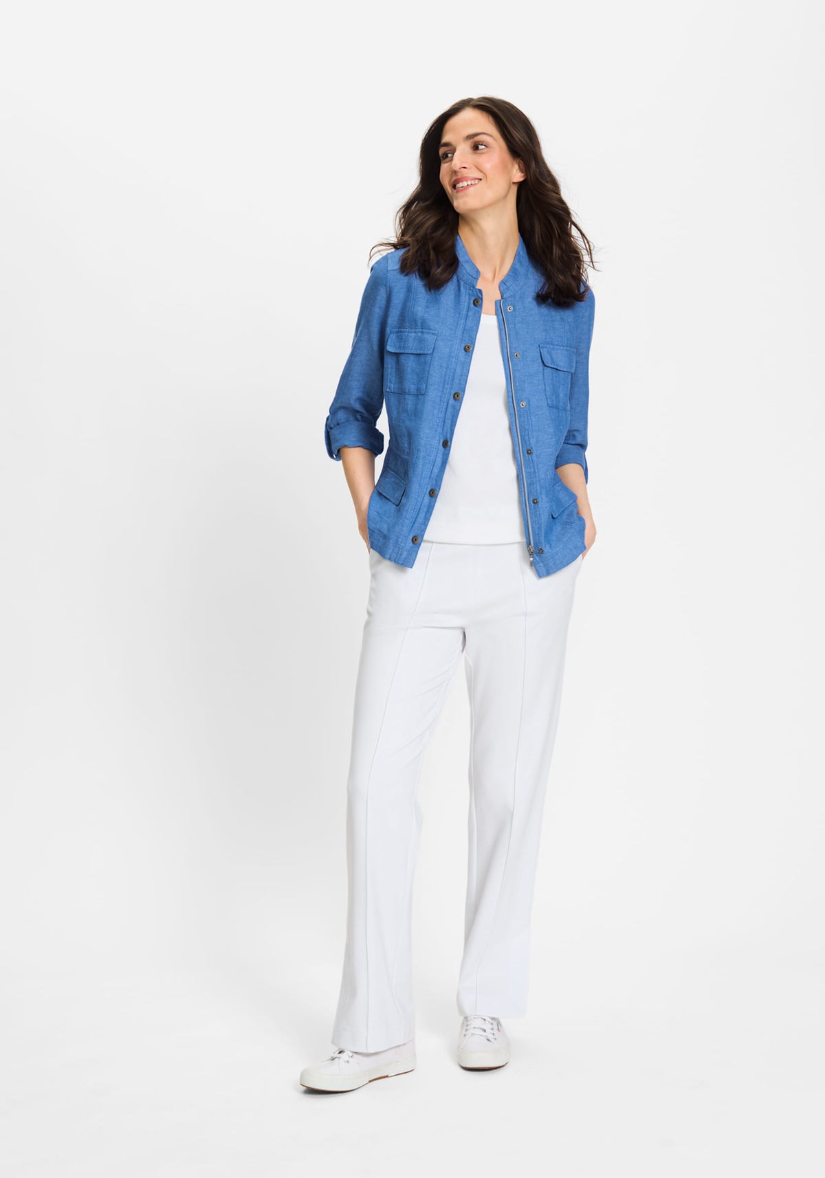 Collarless Safari Jacket