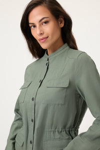 Linen Blend Safari Jacket