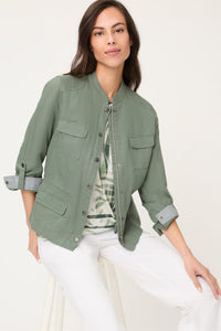 Linen Blend Safari Jacket