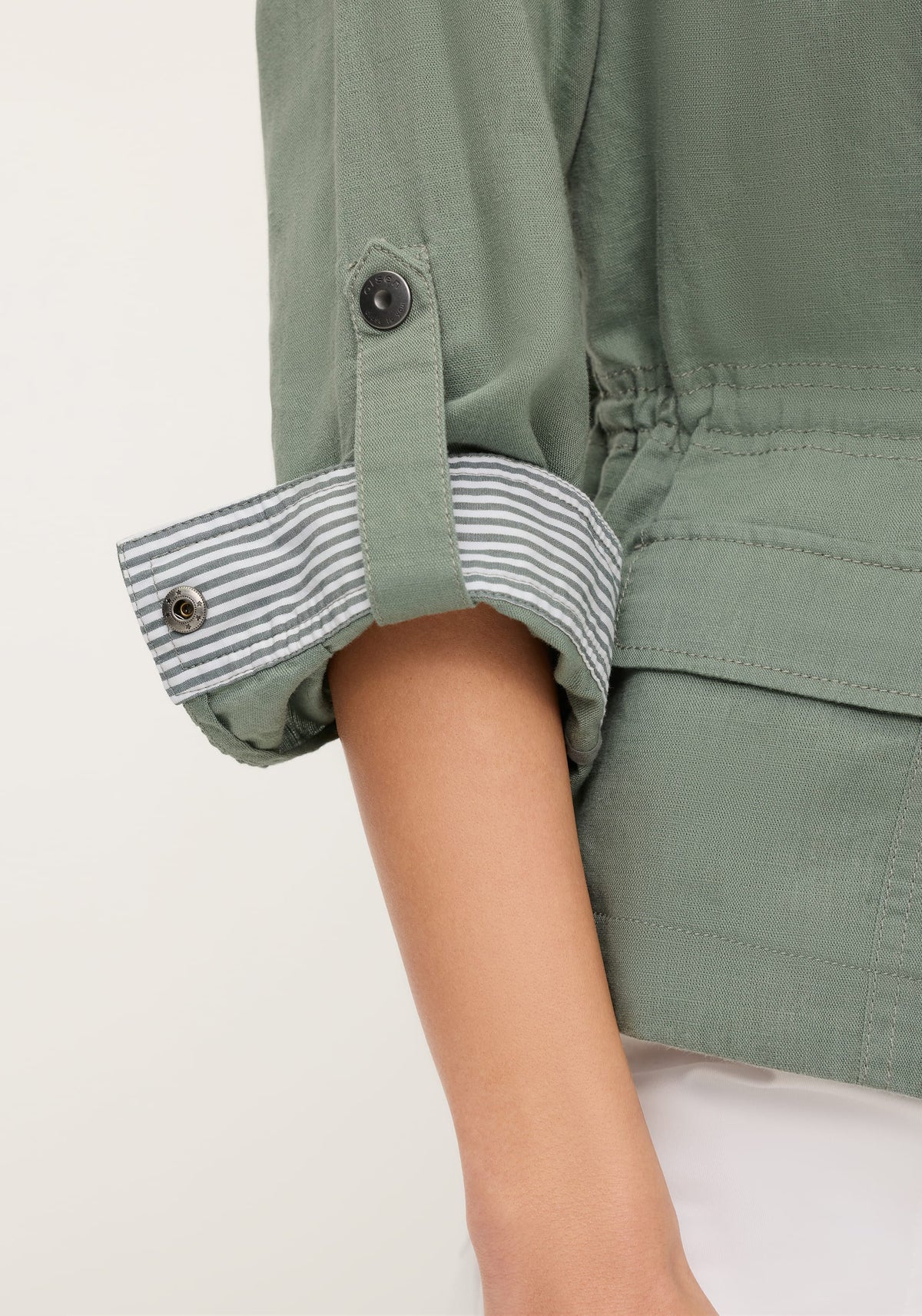 Veste safari en mélange de lin
