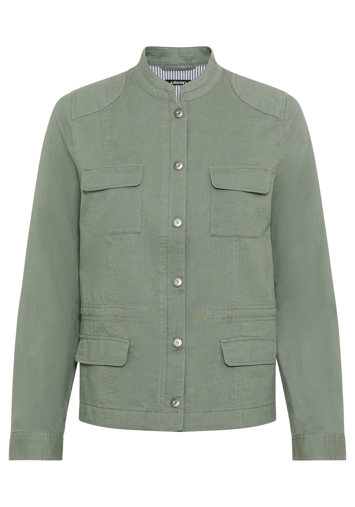 Veste safari en mélange de lin