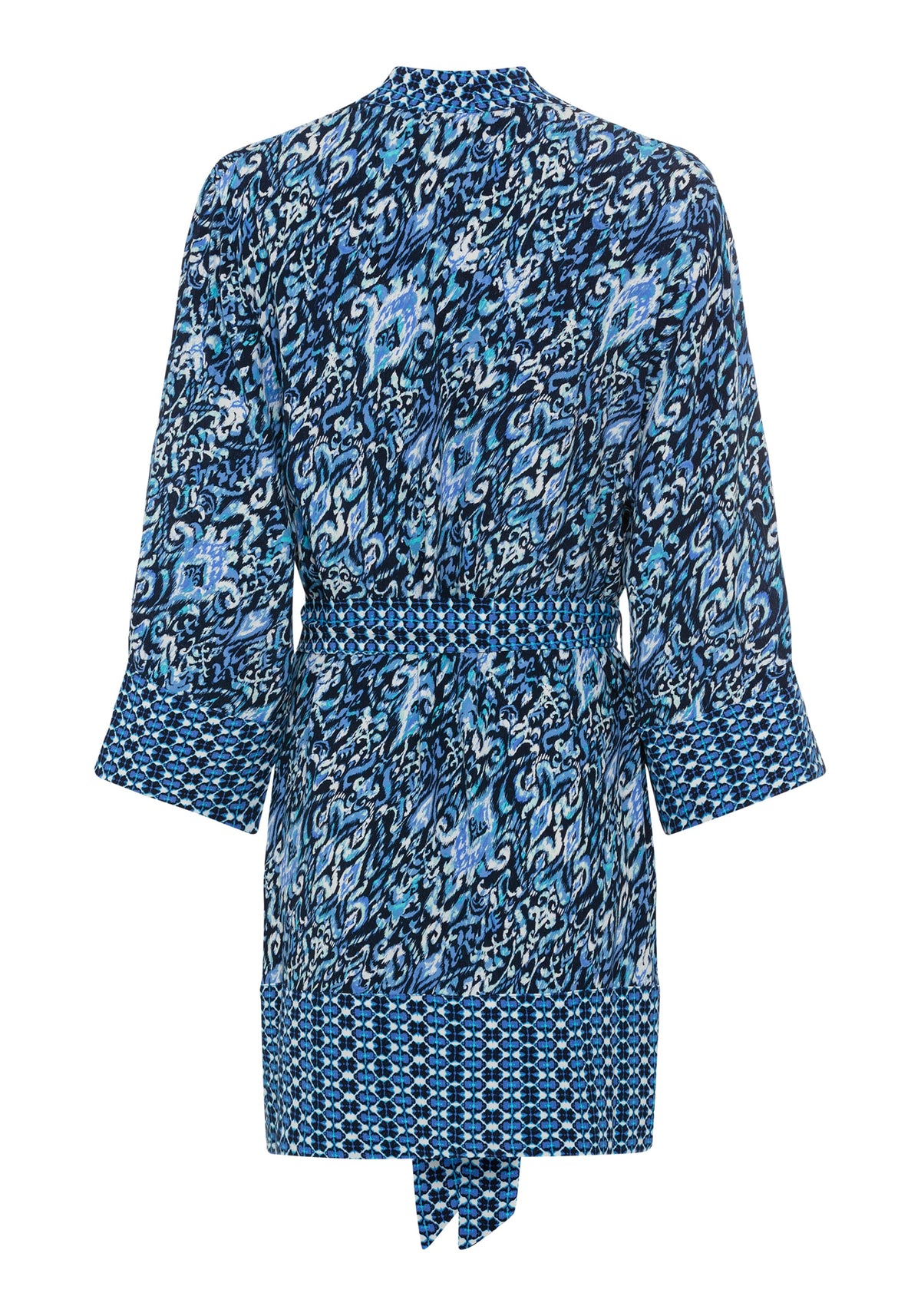 Ikat Print Kimono Robe