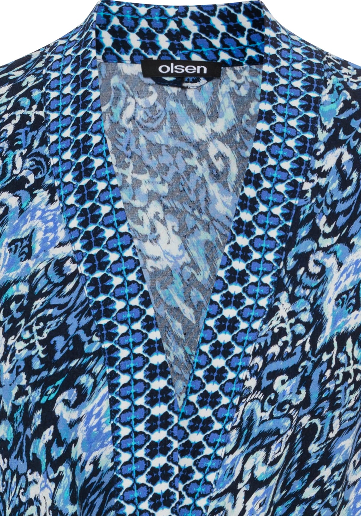 Ikat Print Kimono Robe