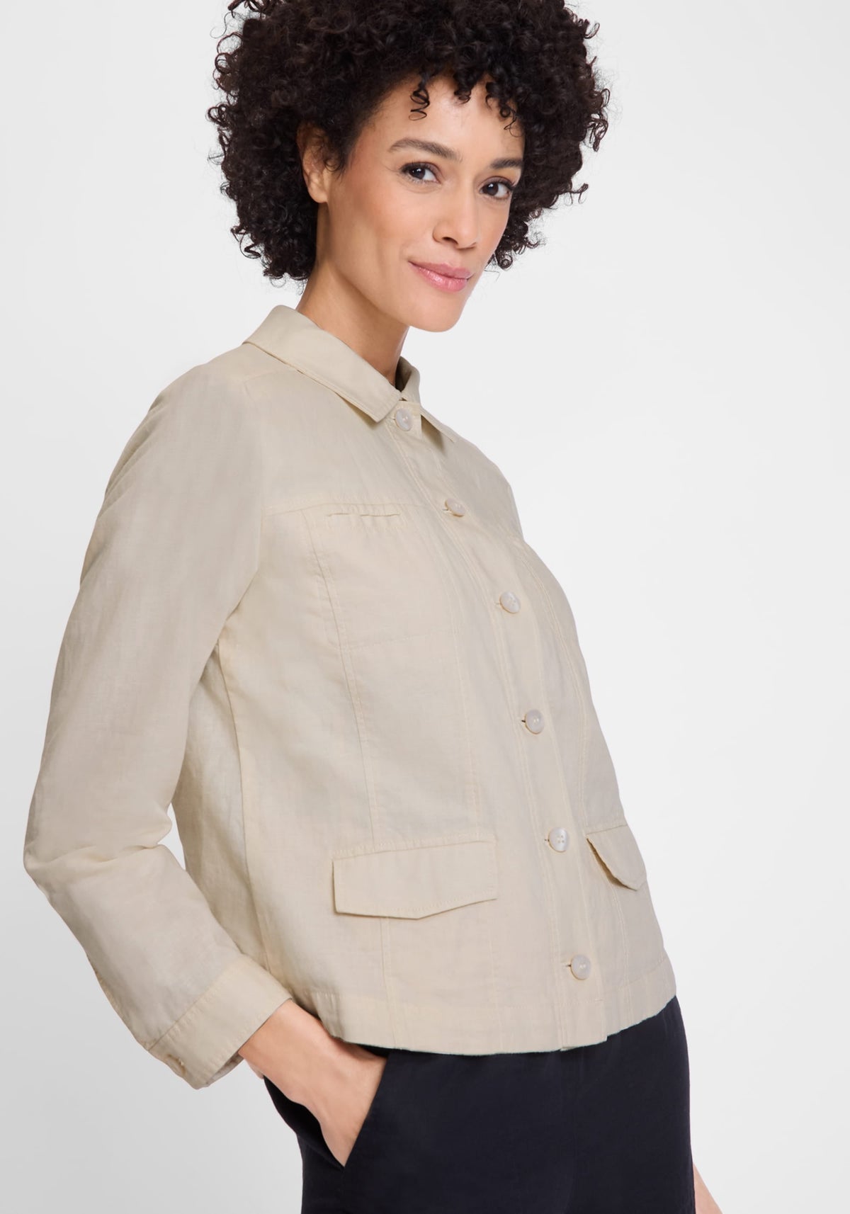 Linen Blend  Jacket