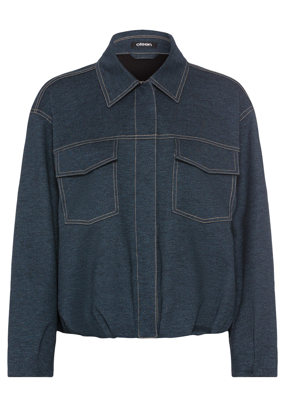 Veste bombardier en jersey de denim
