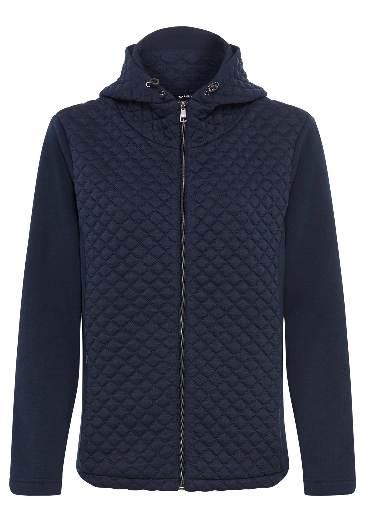Quilted Zip Front Hoodie Jacket