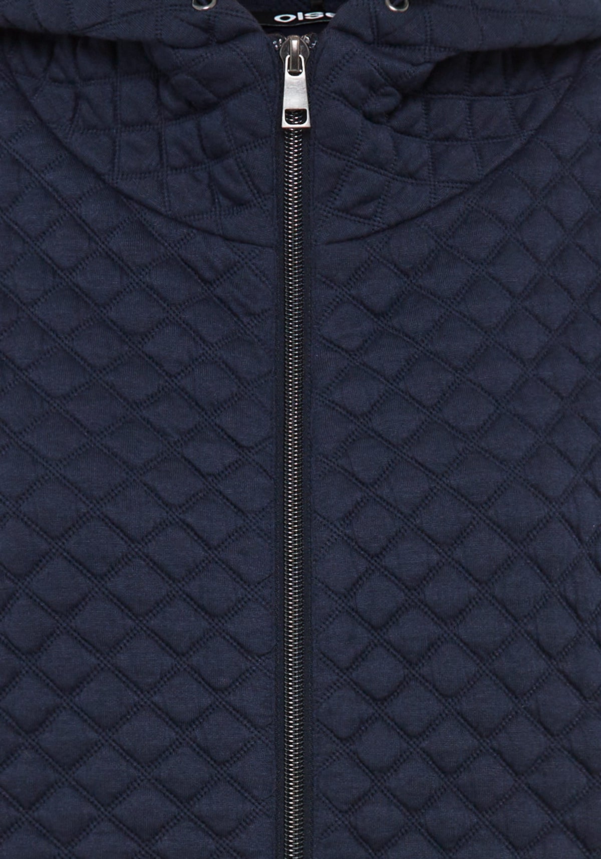 Quilted Zip Front Hoodie Jacket
