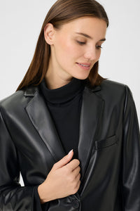 Faux Leather Blazer