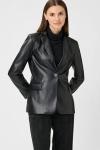 Mona Fit Straight Leg Faux Leather Pant