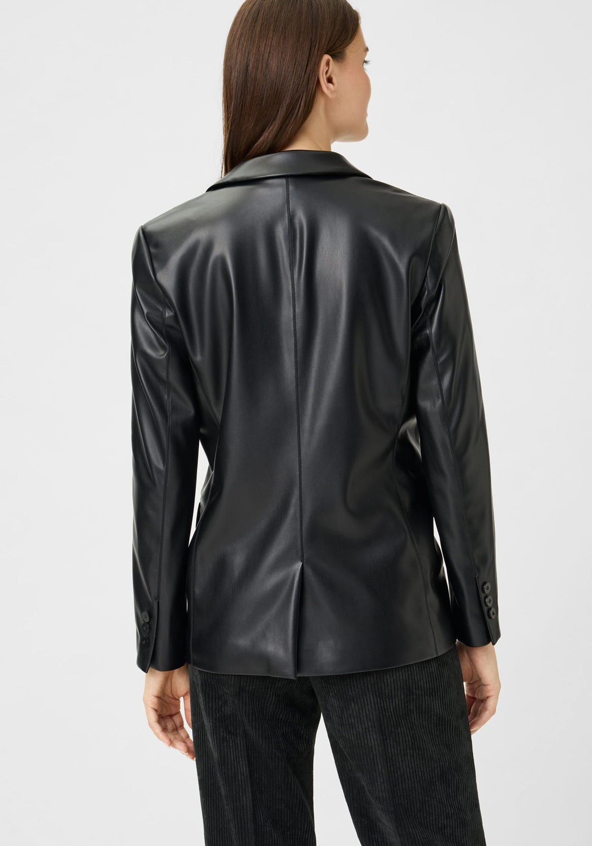 Faux Leather Blazer