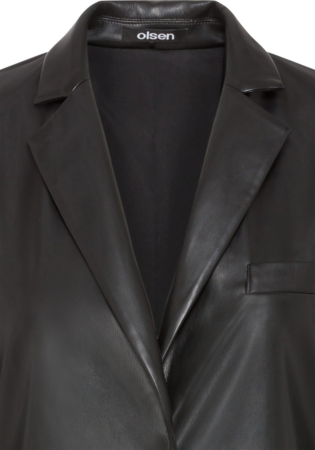 Faux Leather Blazer