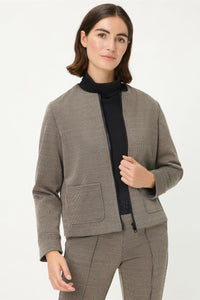 Zip Front Check Jacket