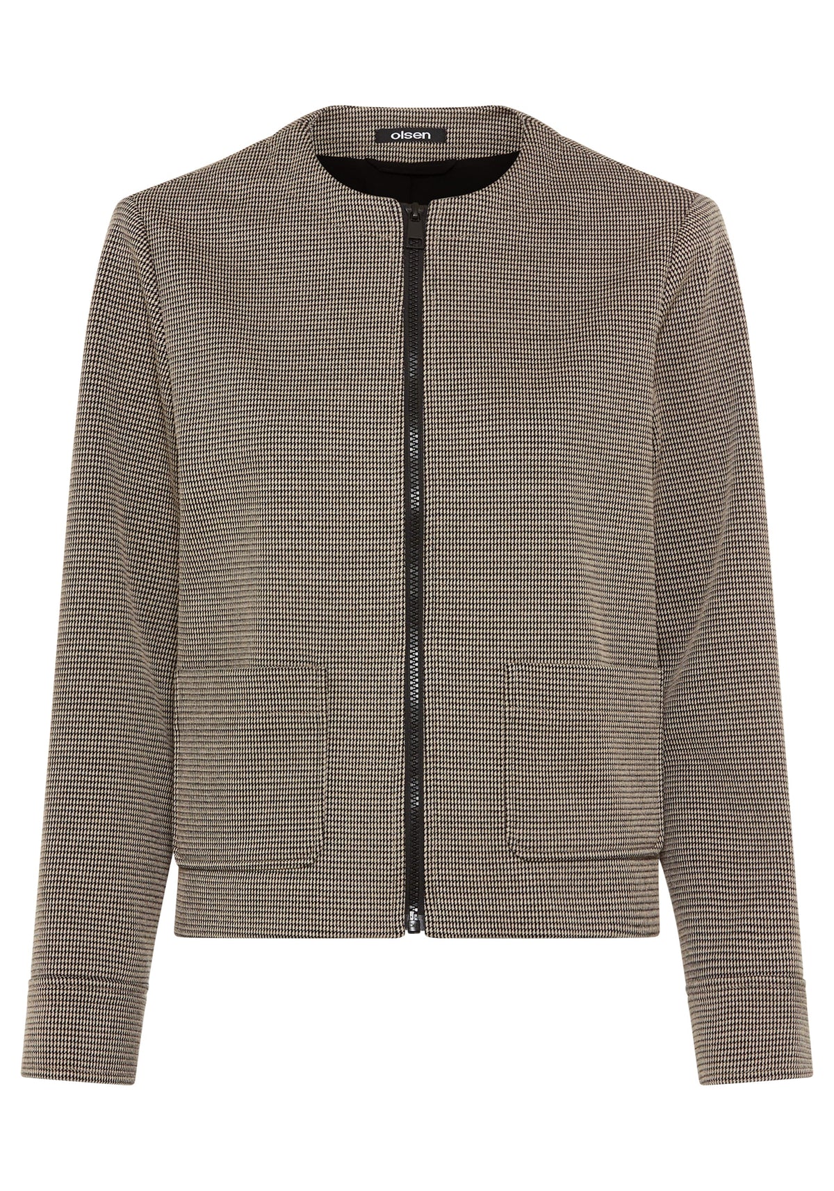 Veste à carreaux zippée