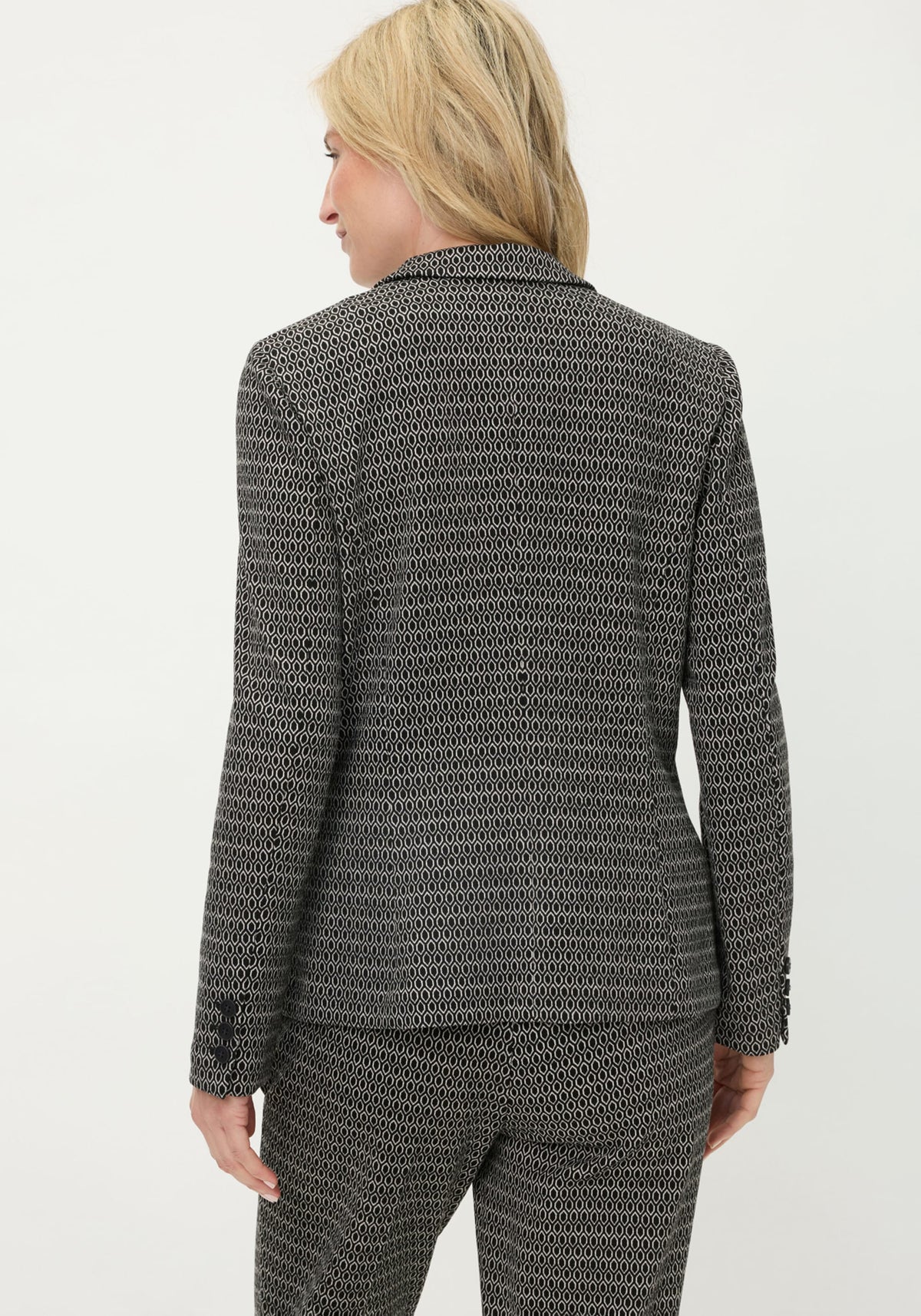 Blazer en tricot géométrique