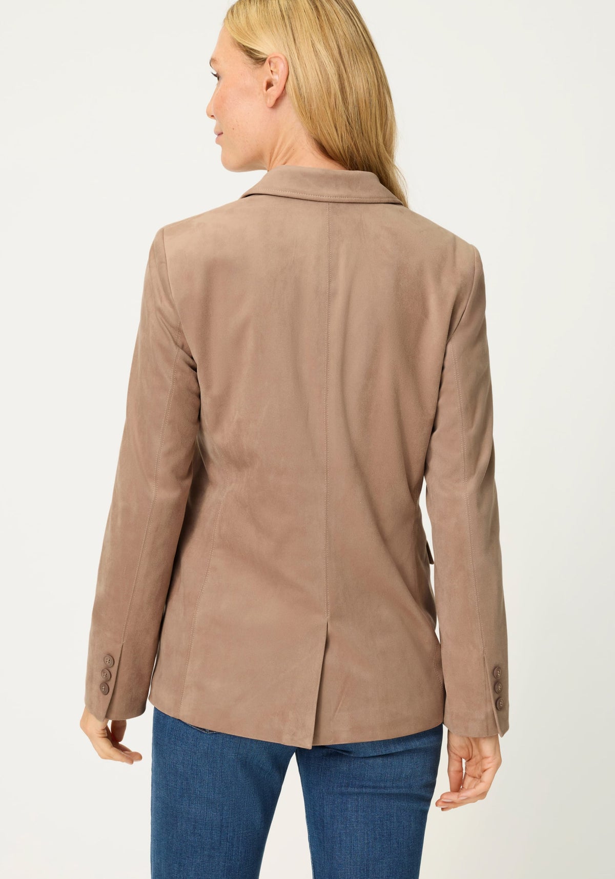 Blazer en faux daim