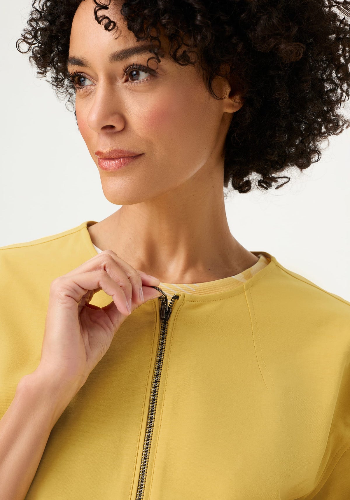 Veste zippée sans col