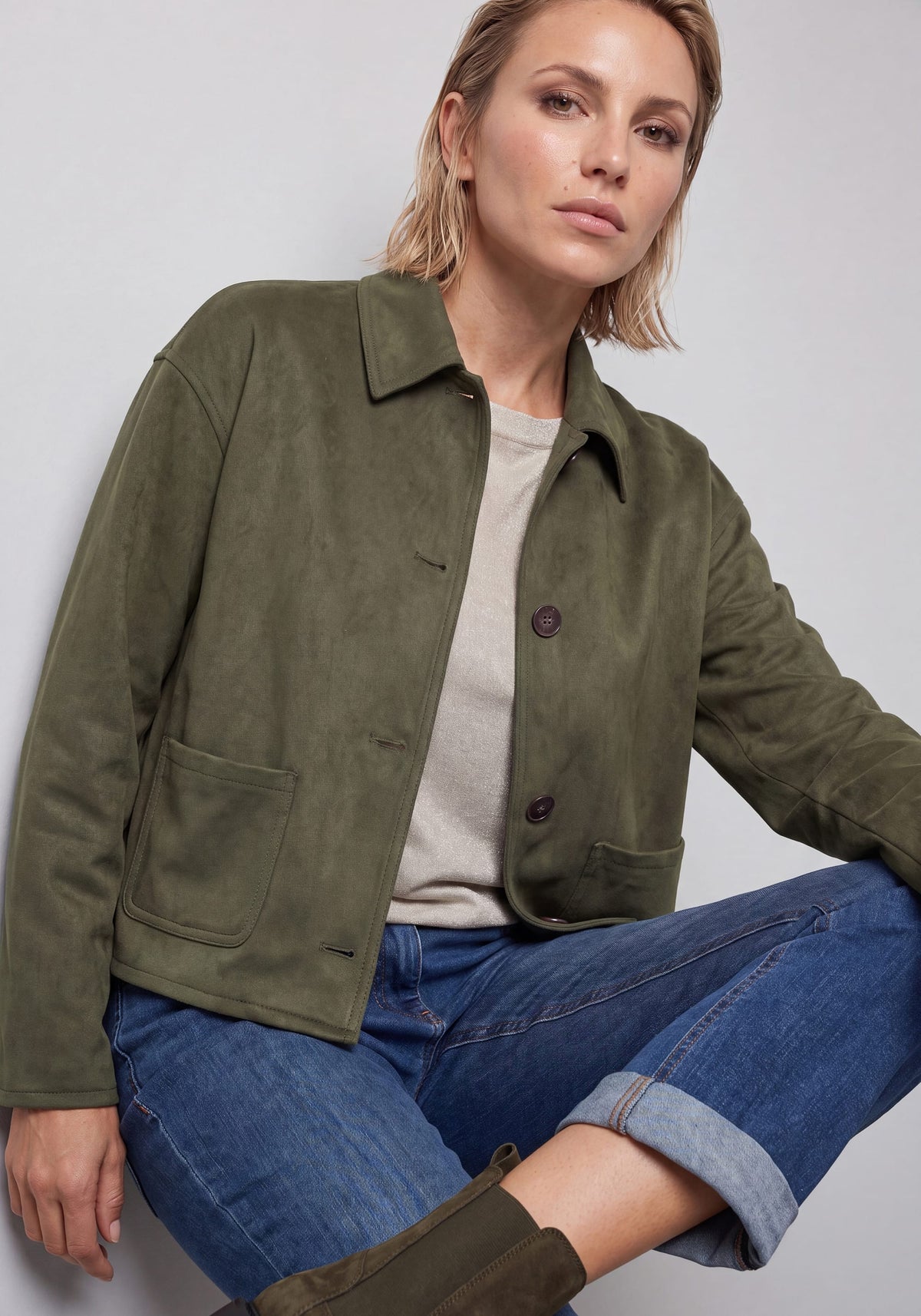 Faux Suede Jacket
