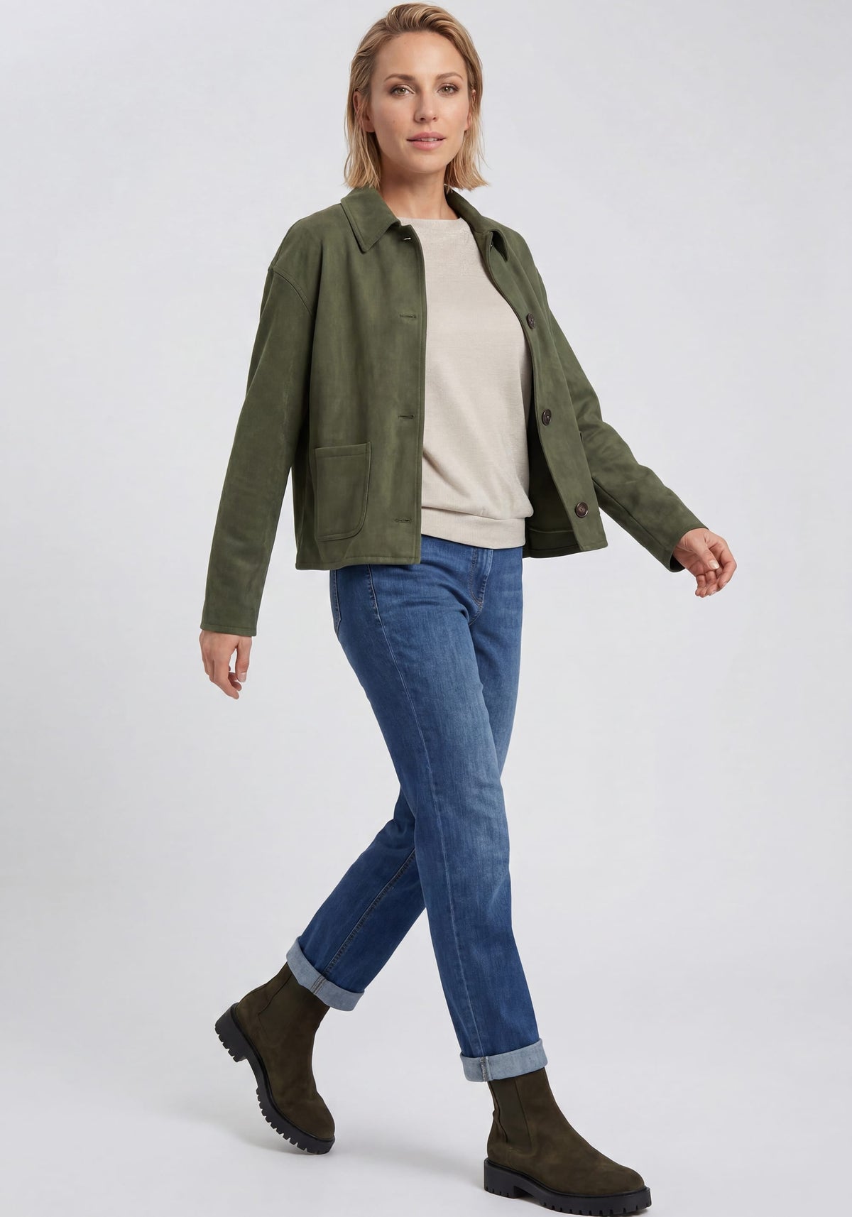 Faux Suede Jacket