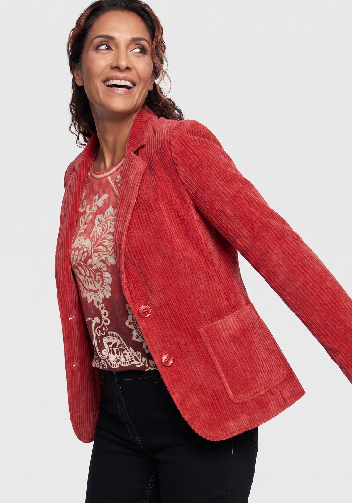 Blazer en velours côtelé