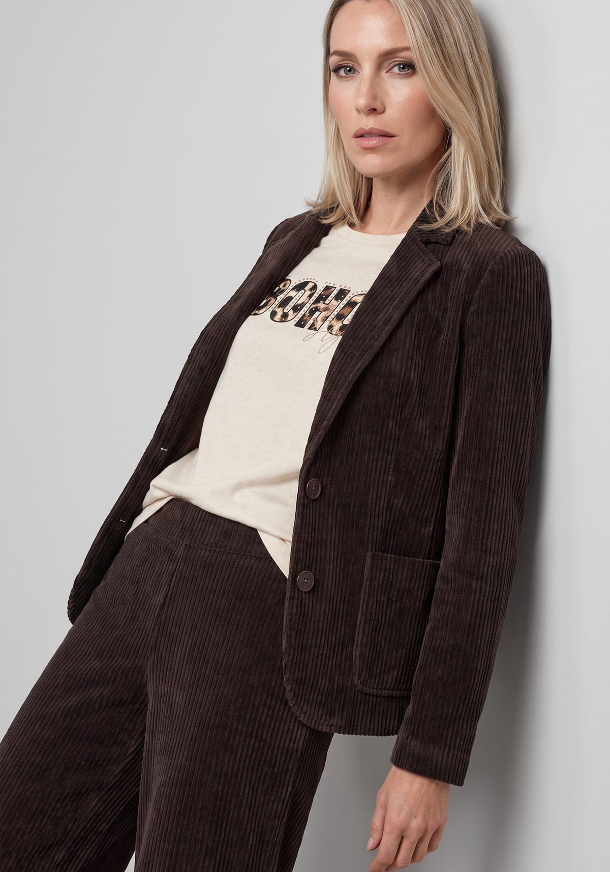 Blazer en velours côtelé