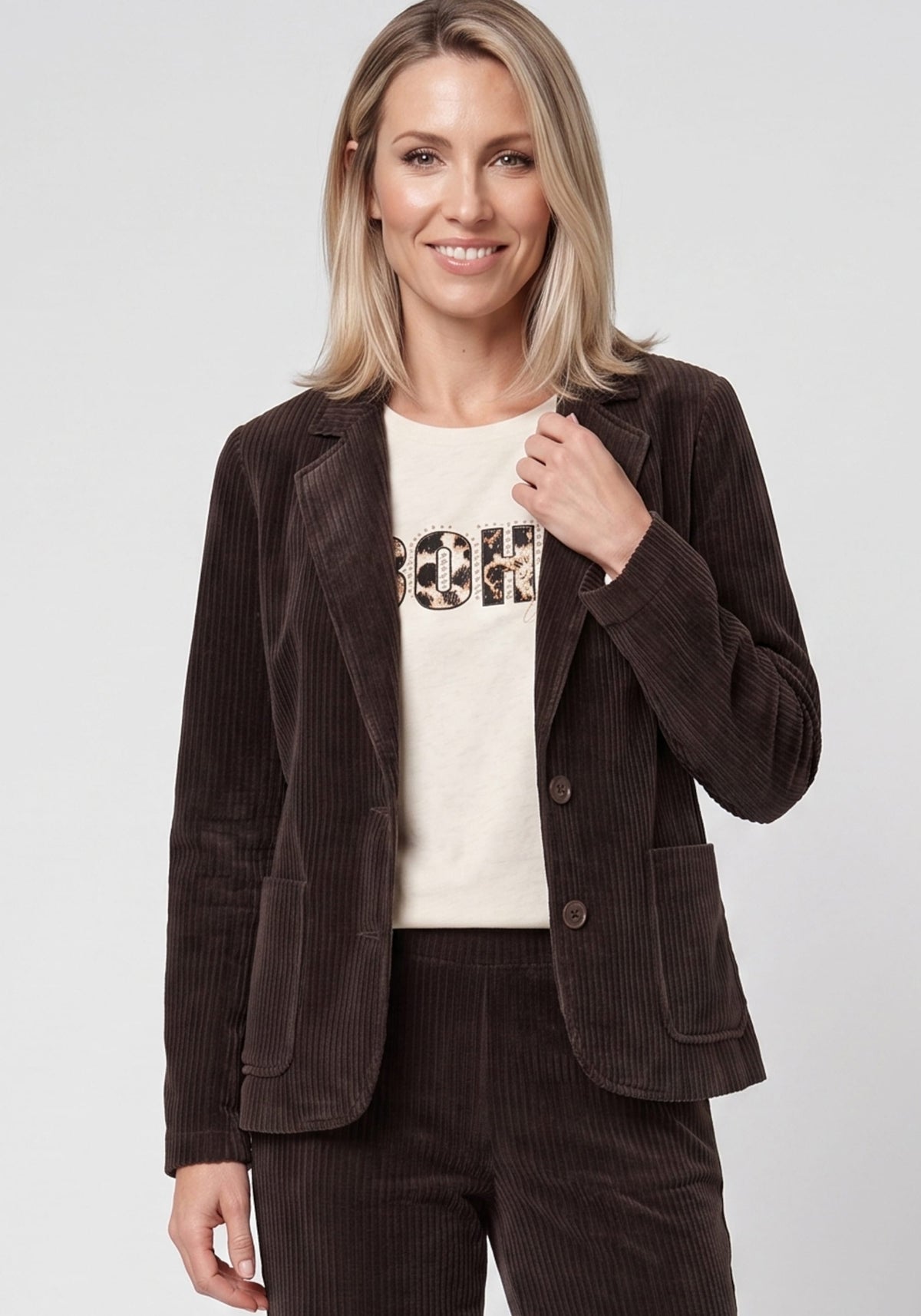 Blazer en velours côtelé