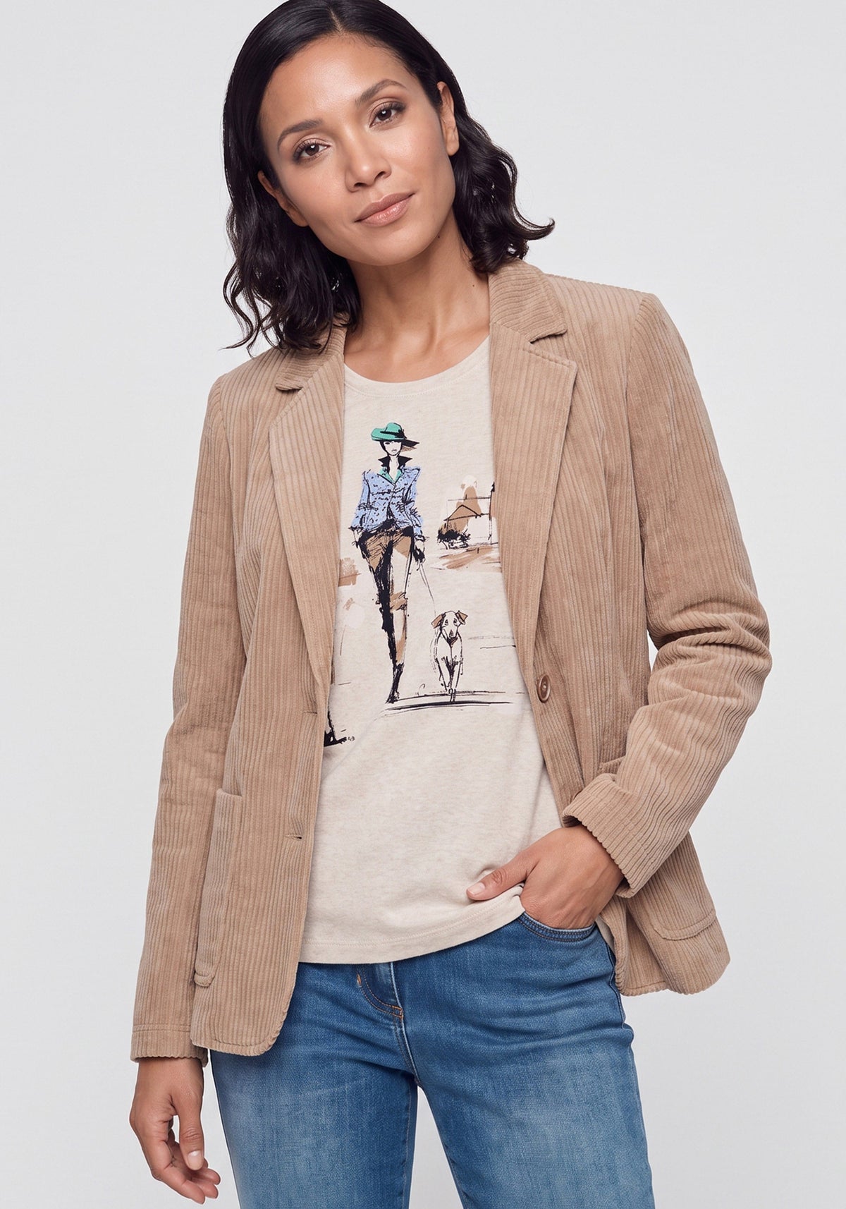 Blazer en velours côtelé