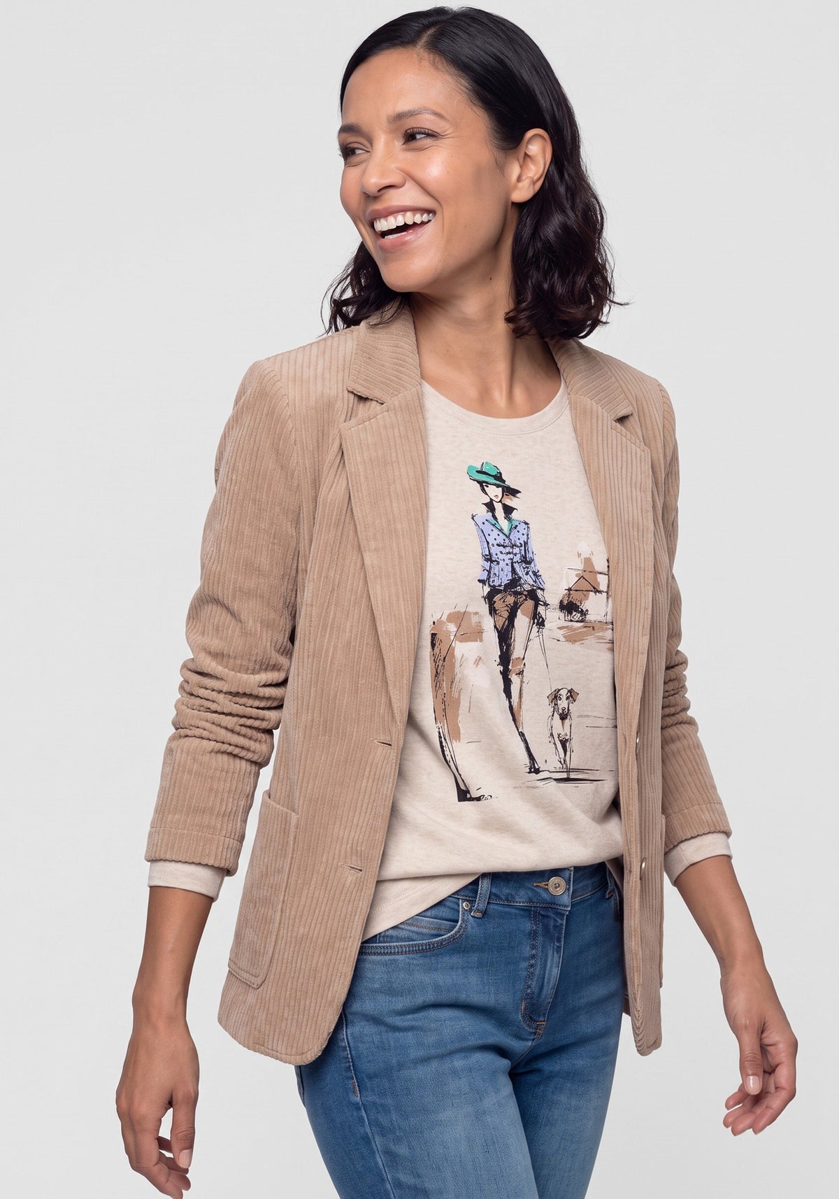 Blazer en velours côtelé