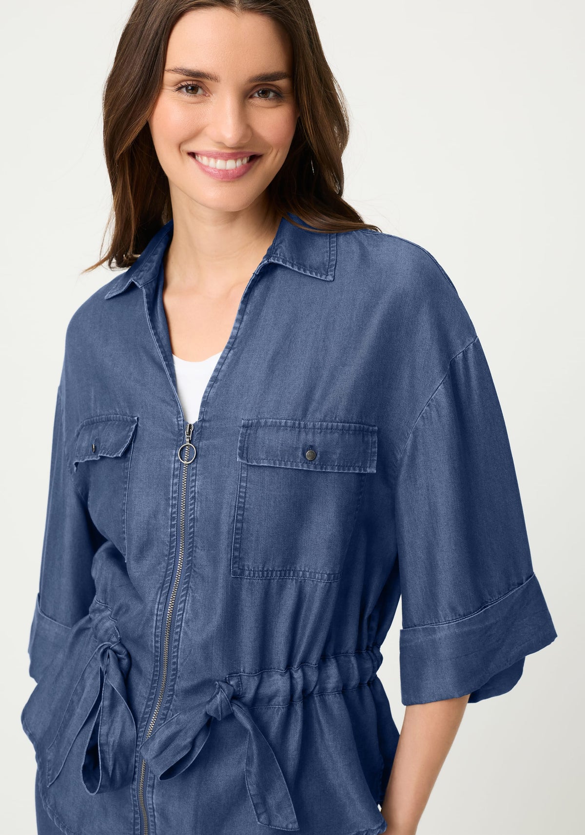 Soft Denim-Look Jacket