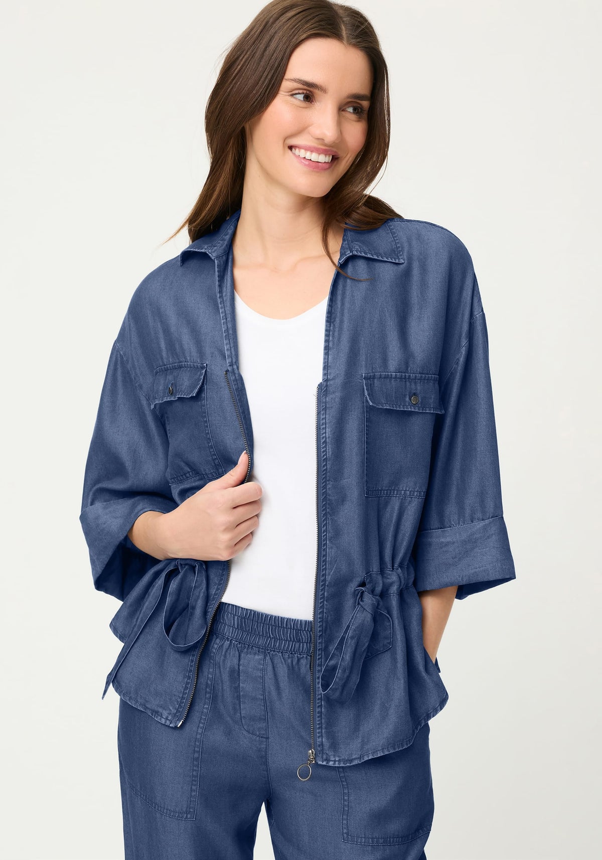 Soft Denim-Look Jacket