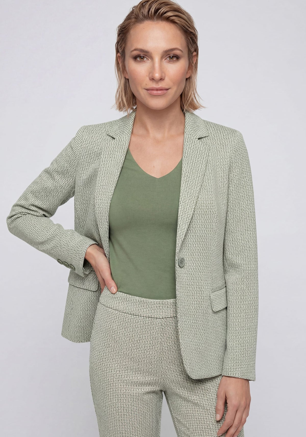 Jacquard Knit Blazer