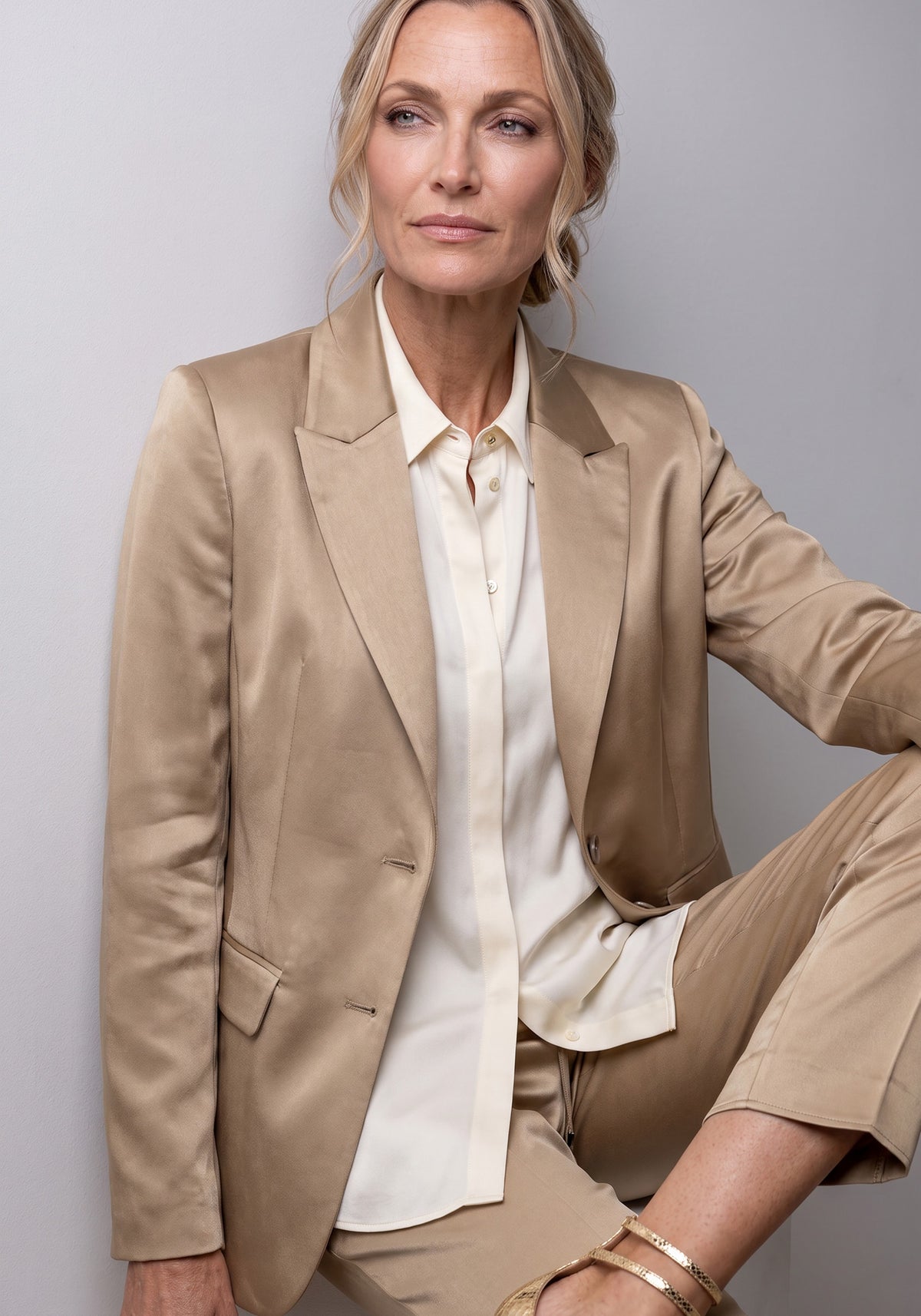 Satin Effect Blazer